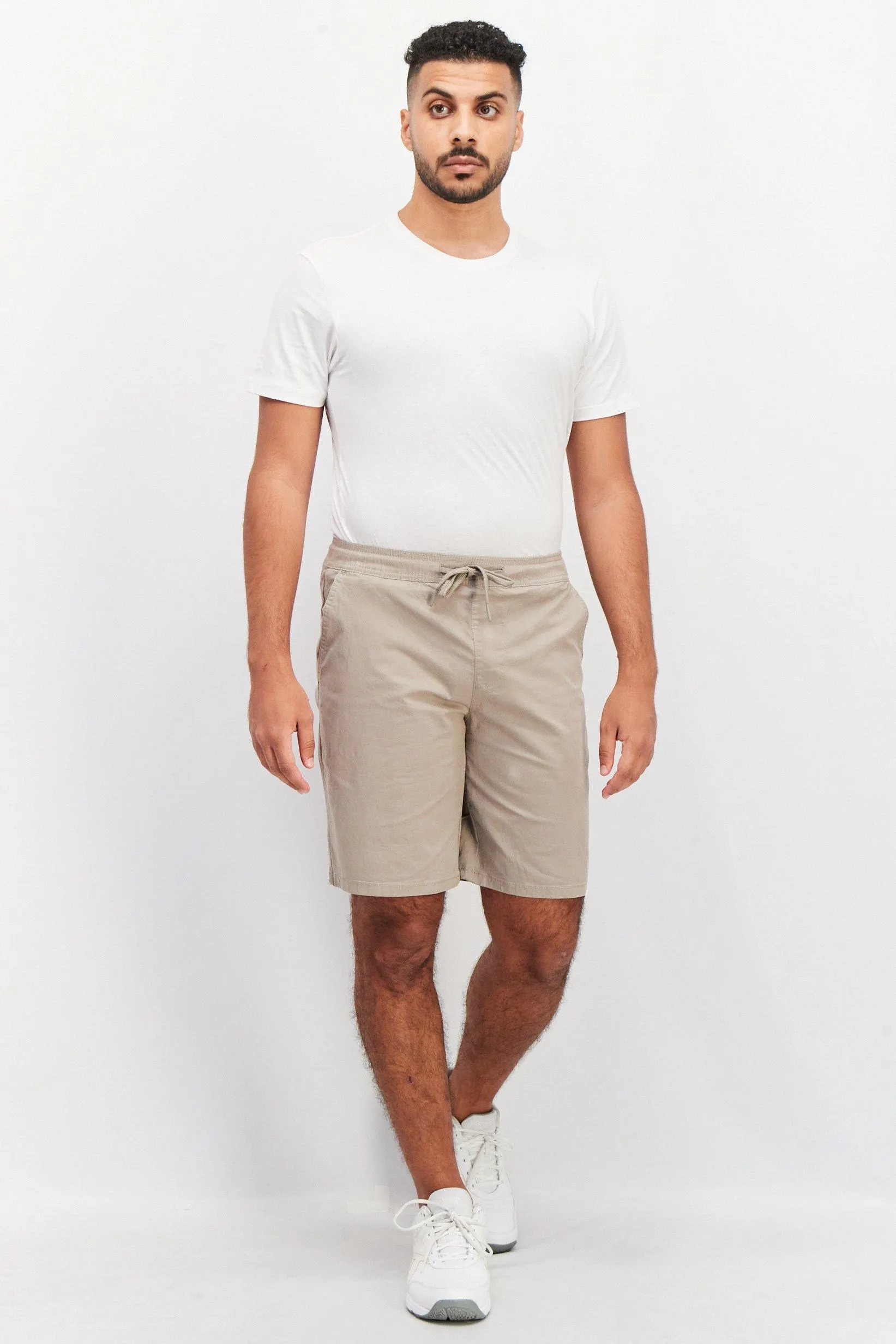 Men Regular Fit Solid Basic Short, Grey