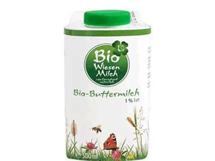 Bio WiesenMilch Organic meadow milk buttermilk 1% Fat 500ml