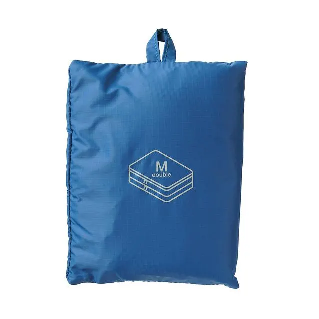 Recycled Nylon Gusset Case, Double Type, W 26 x D 40 x H 10 cm, M, Blue
