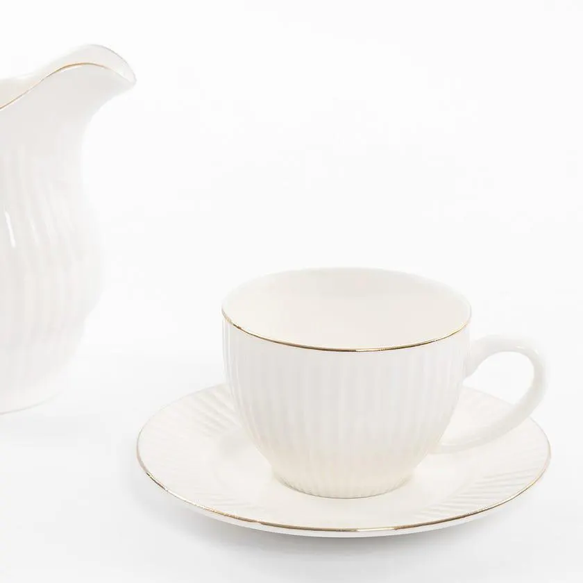 Luce Coffee Cup & Saucer Set, White - 90ml