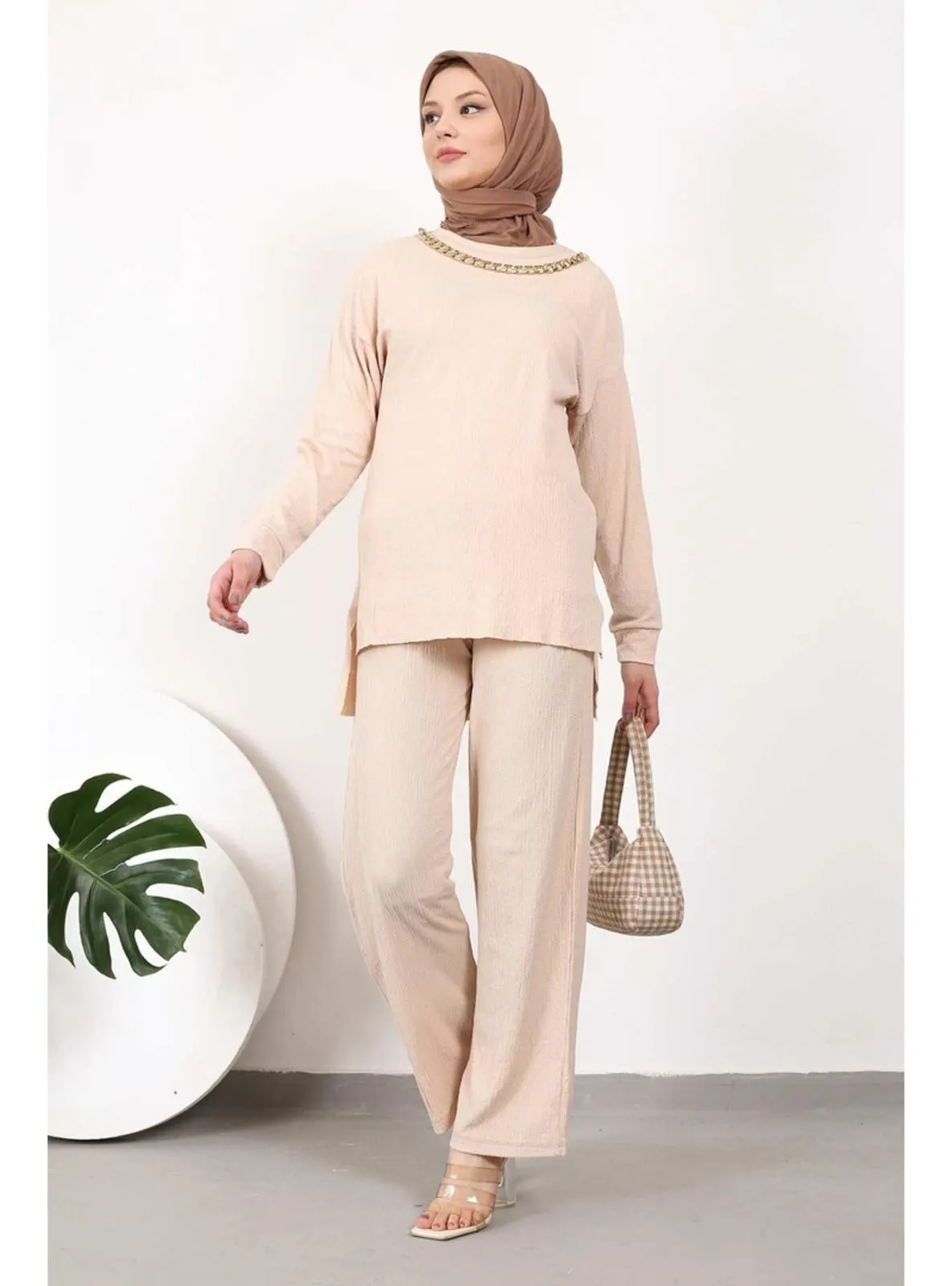 Beige - Unlined - Suit