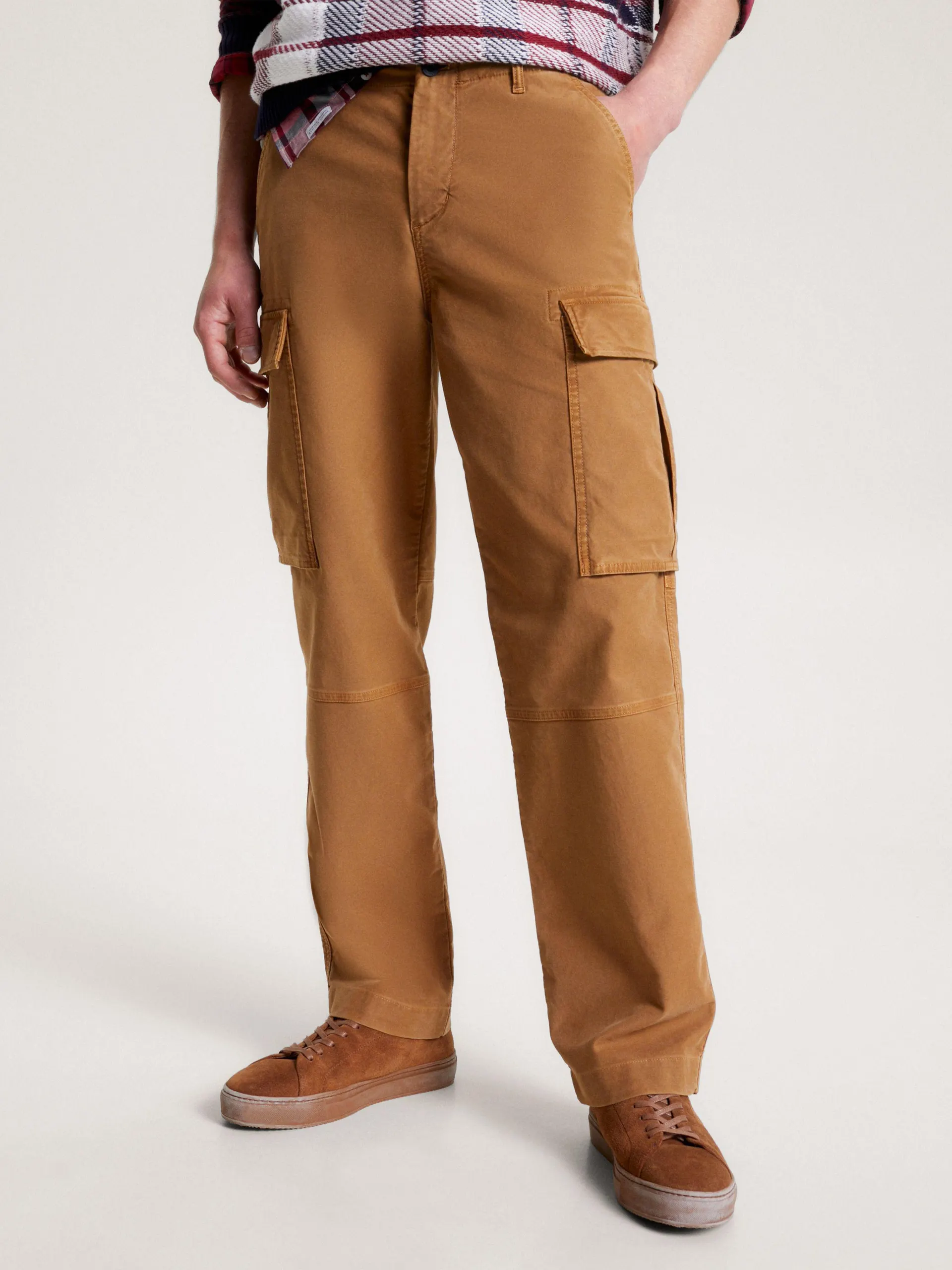 Garment-Dyed Cargo Pocket Trousers