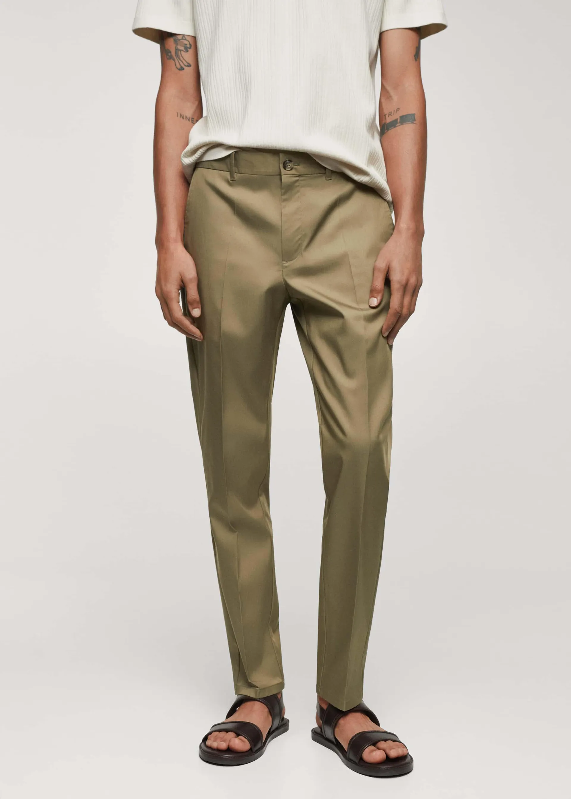 Slim fit lyocell nadrág