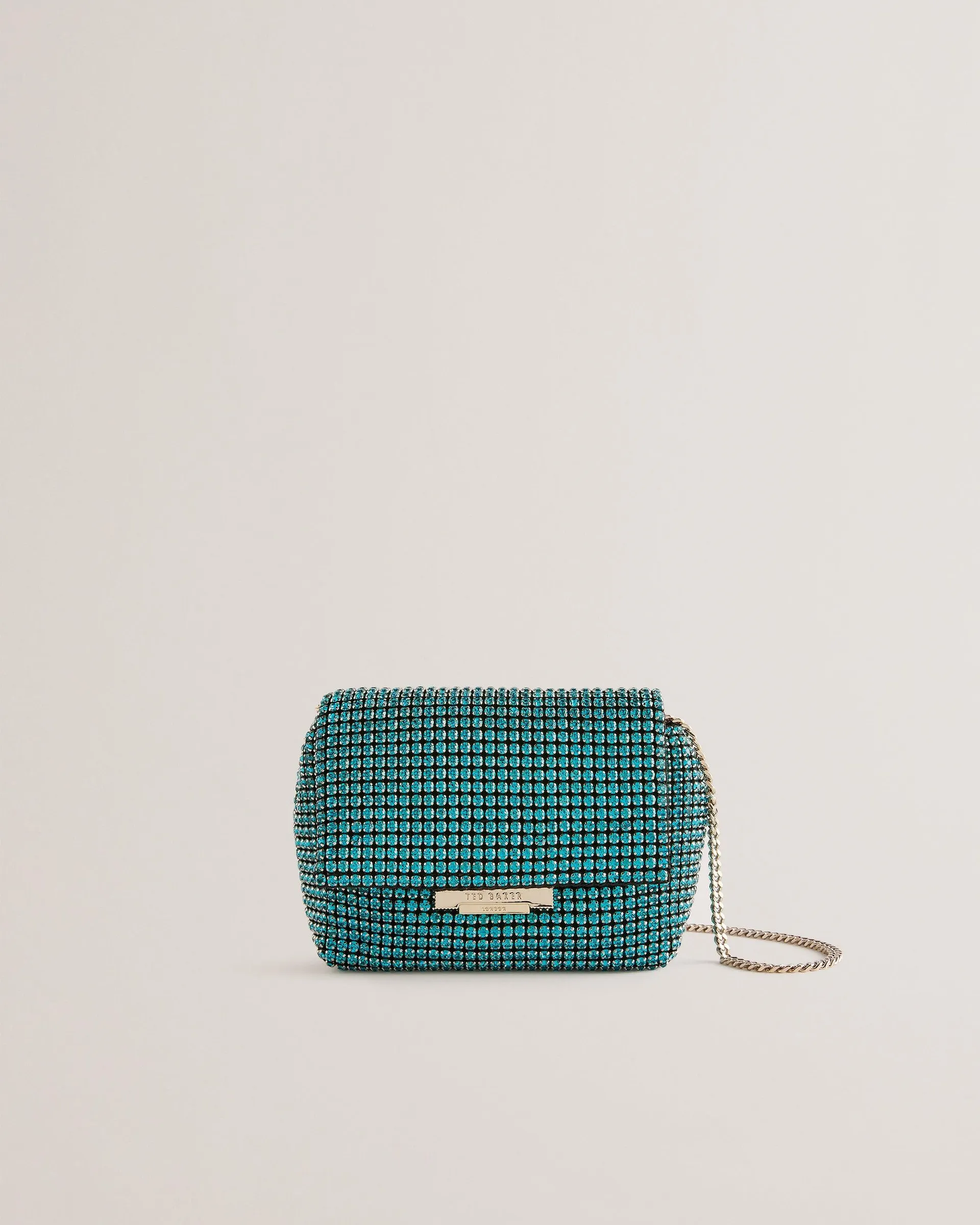 Gliters Crystal Mini Cross Body Bag Lt-Blue
