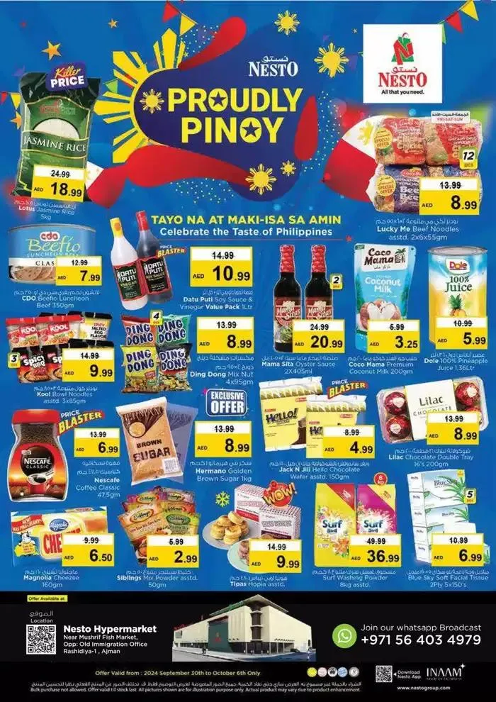 Proudly Pinoy Offers - Mushrif from 30 September to 6 October 2024 - Offers page 1
