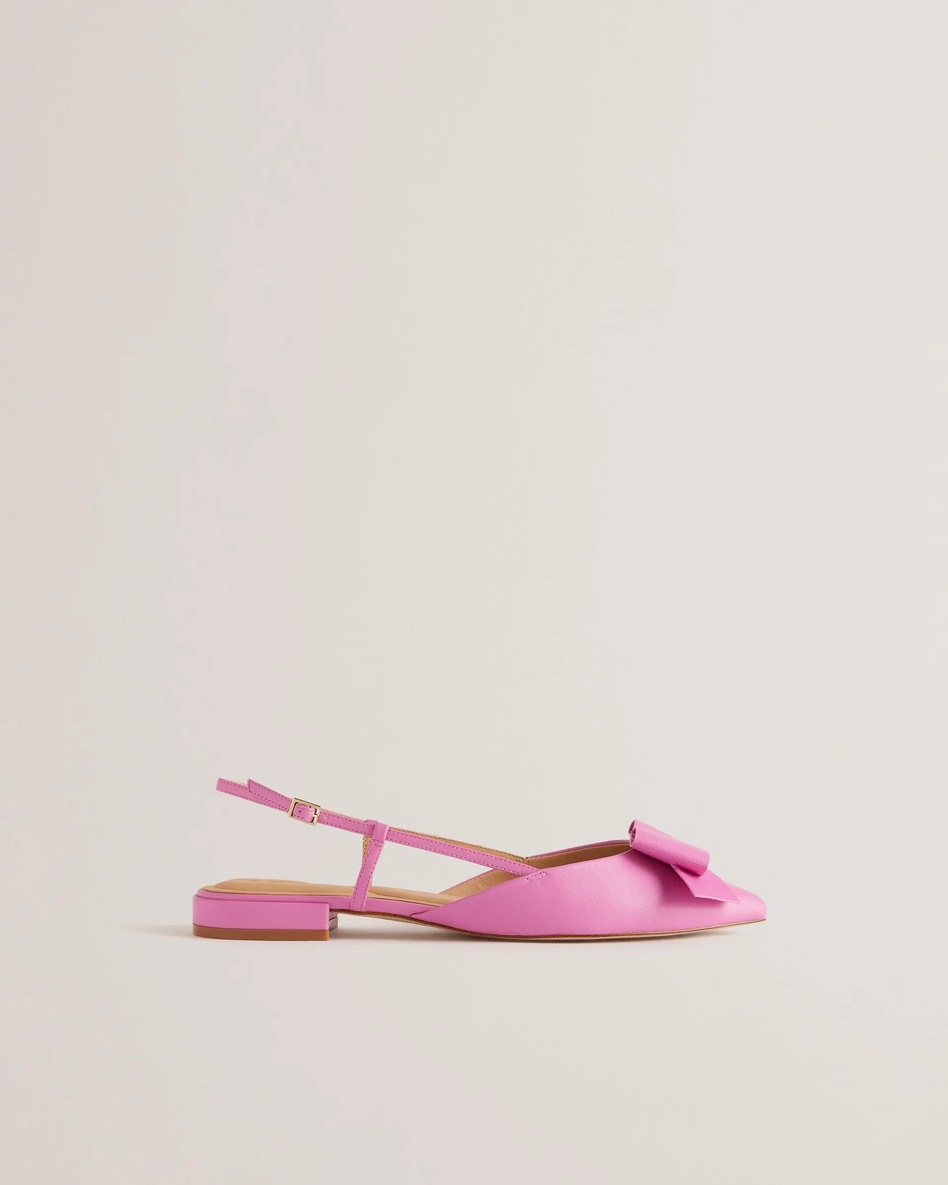 Emmabow Sling-Back Ballerina Shoe With Bow Detail Brt-Pink