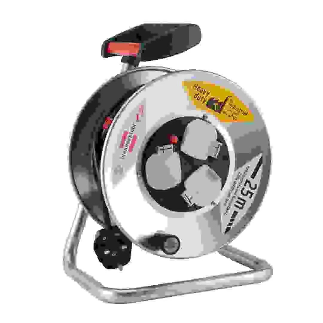 Brennenstuhl Heavy Duty 3-Socket Cable Reel W/Safety Cut Out (25 m)