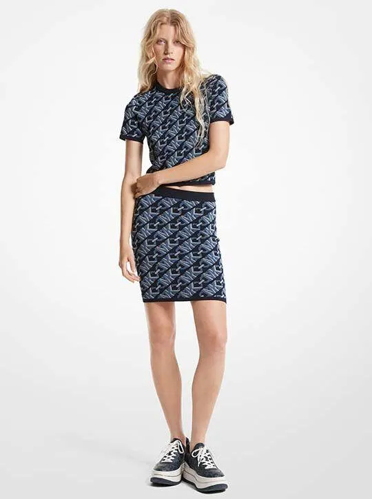 Empire Signature Logo Jacquard Skirt