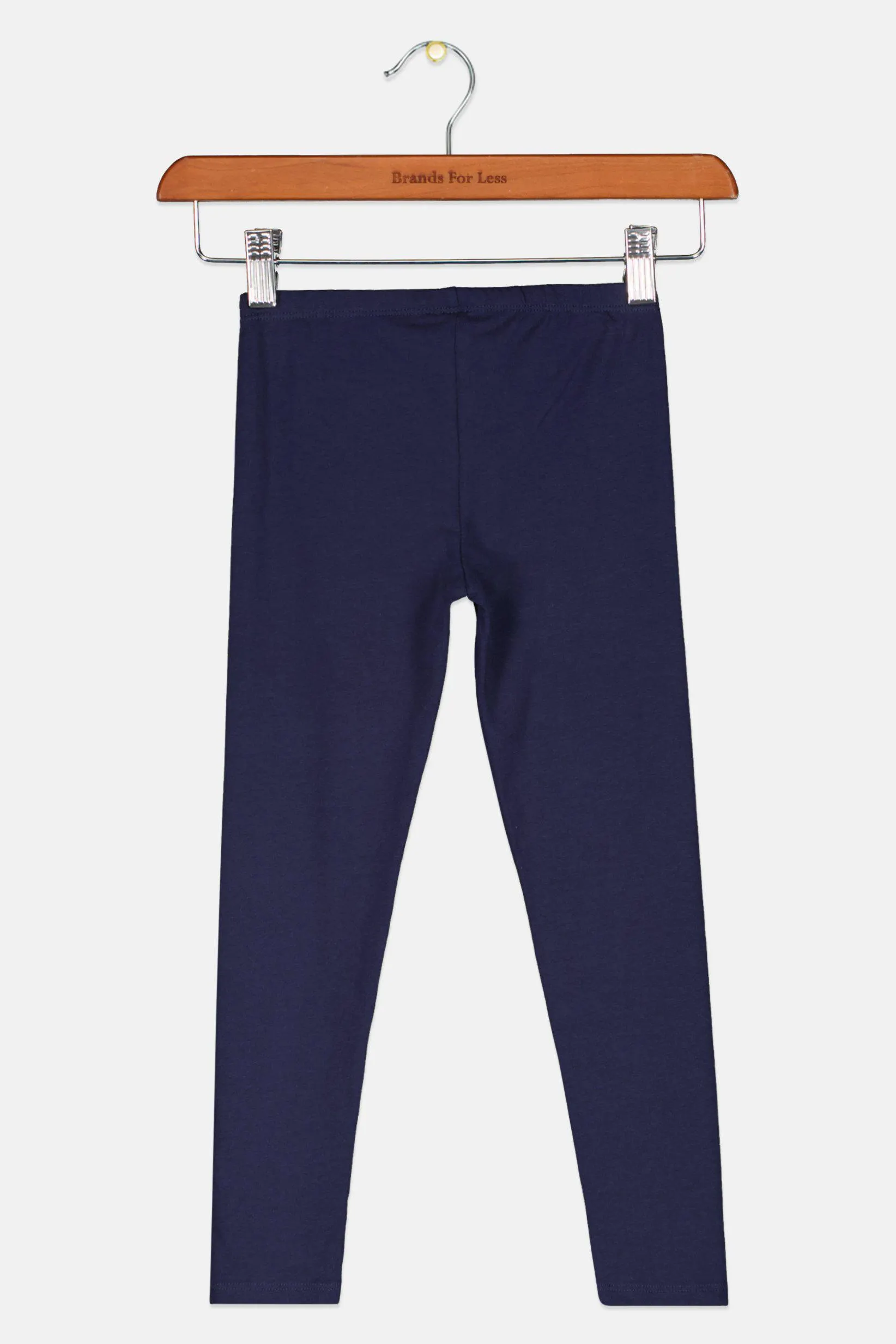 Kids Girl Brand Logo Leggings, Navy Blue