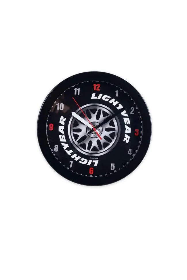 cars wall clock 25cm - black