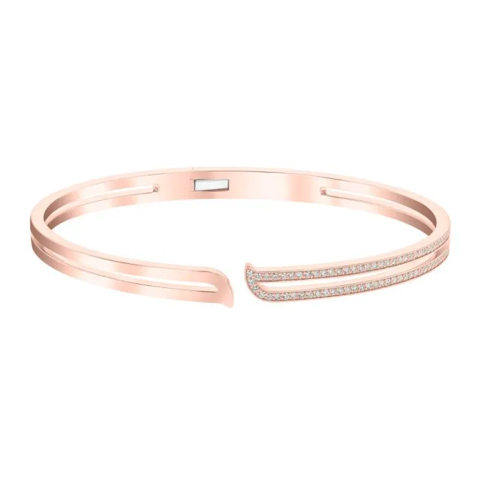 Alif Rose Gold Diamond Bangle