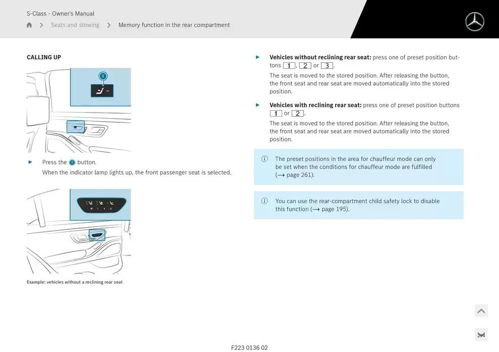 S-Class Saloon Long from 14 January to 30 April 2025 - Offers page 244