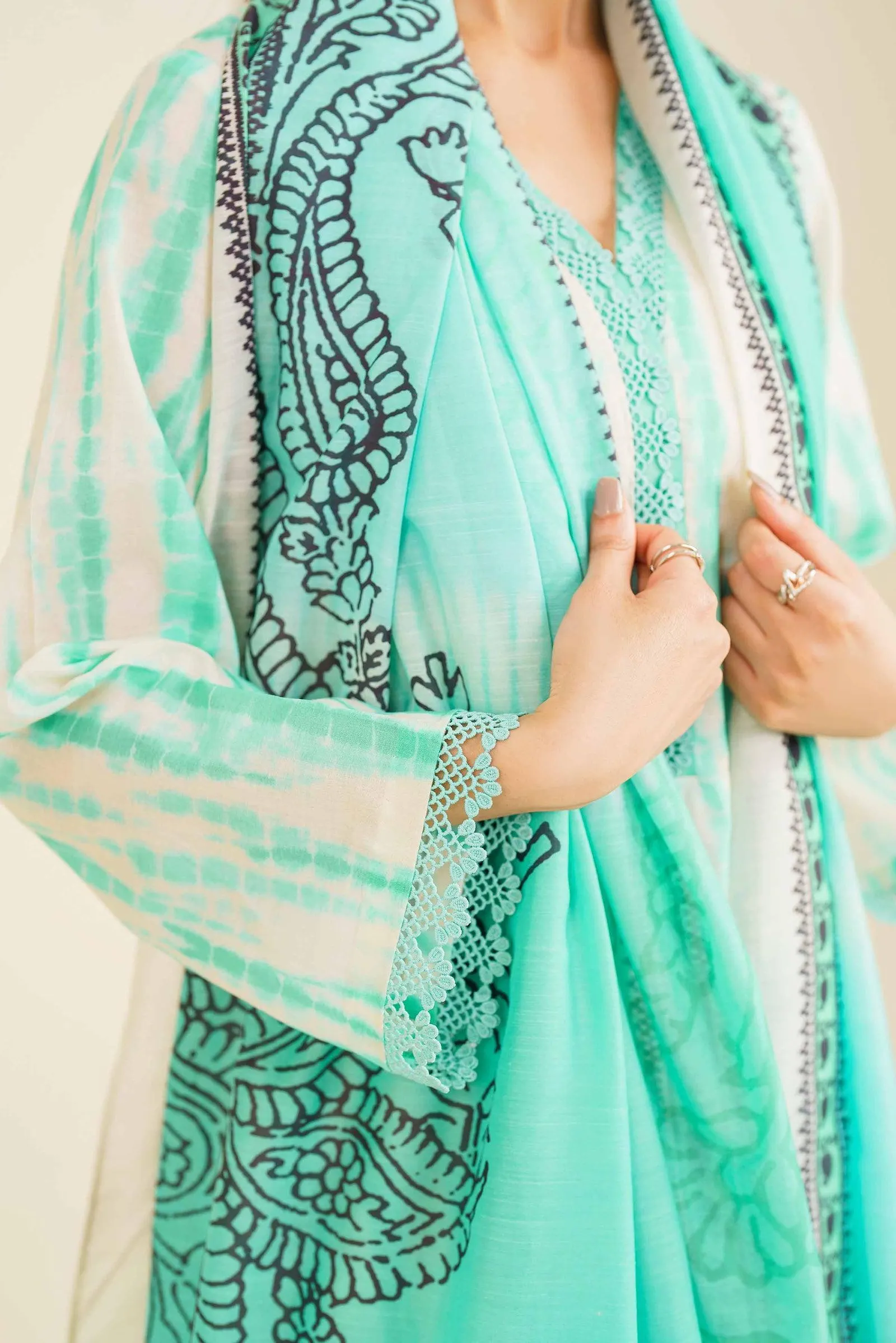2 Piece - Printed Suit With Laces - 42401607
