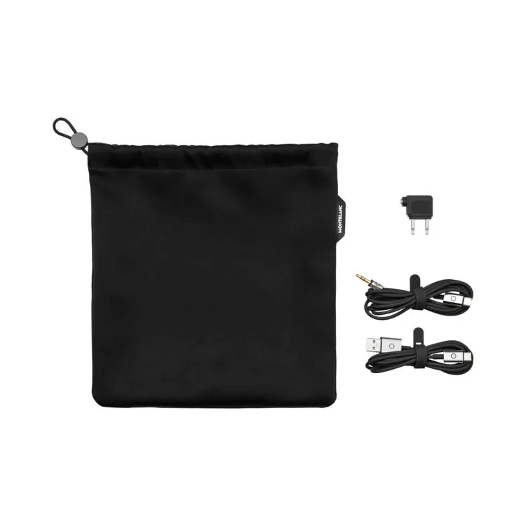 Black Travel Set for Montblanc MB 01 Headphones