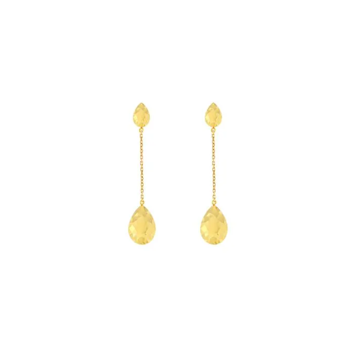 Moda Diamante 18k Yellow Gold Earrings