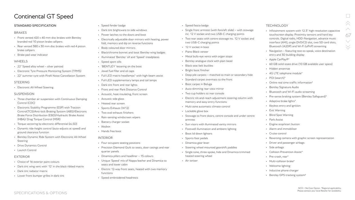Continental GT Range from 15 March to 15 September 2024 - Offers page 67