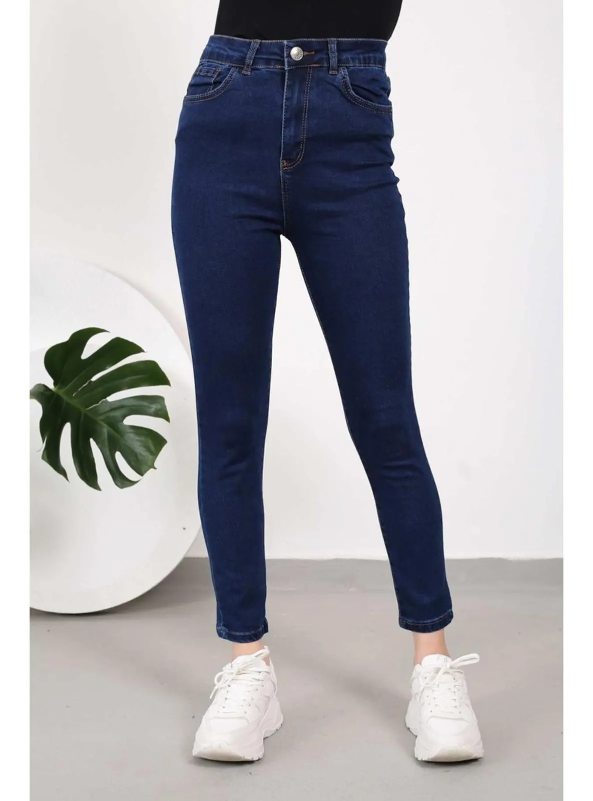 Navy Blue - Denim Trousers