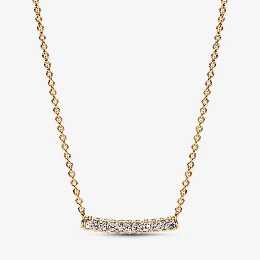 Pandora Timeless Pavé Single-row Bar Collier Necklace