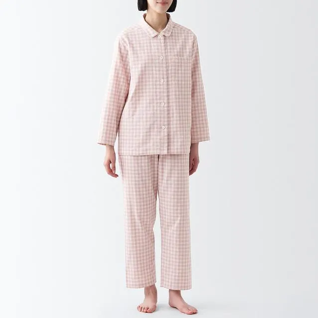 Side Seamless Double Gauze Long Sleeves Pajamas