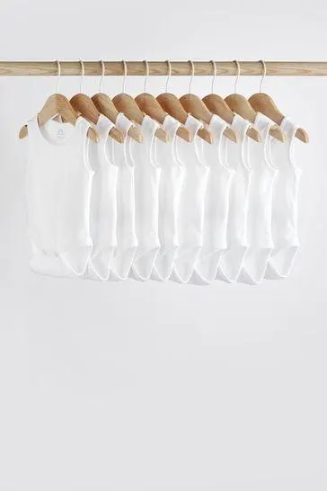 White Baby Vest Bodysuits