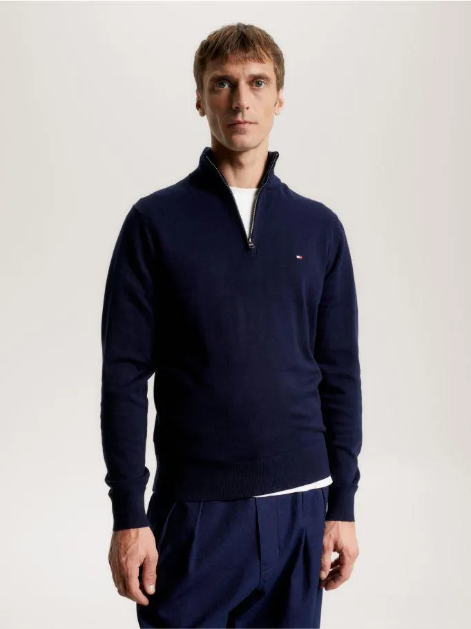 Quarter-Zip Signature Tape Jumper