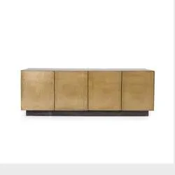 beaumont tv unit upto 65 inches cladded - gold