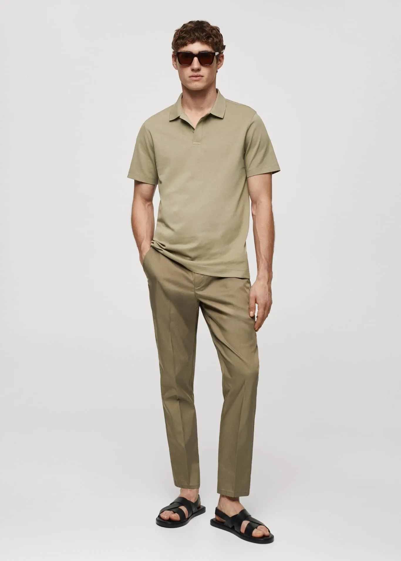 Cotton piqué polo shirt