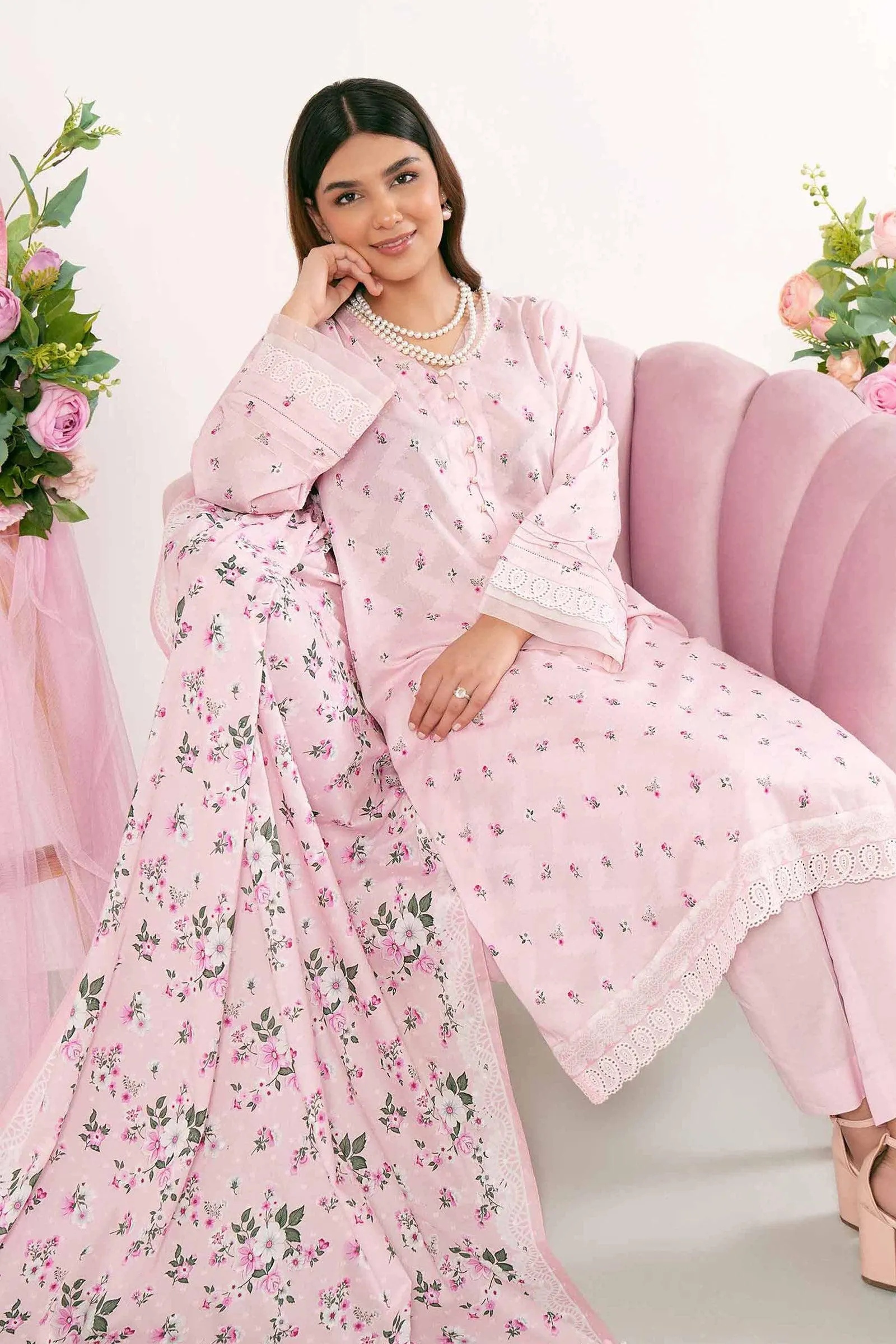 3 Piece - Digital Printed Jacquard Suit - 42401182