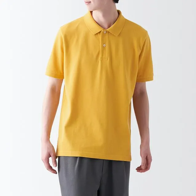 Washed Pique Short Sleeve Polo Shirt