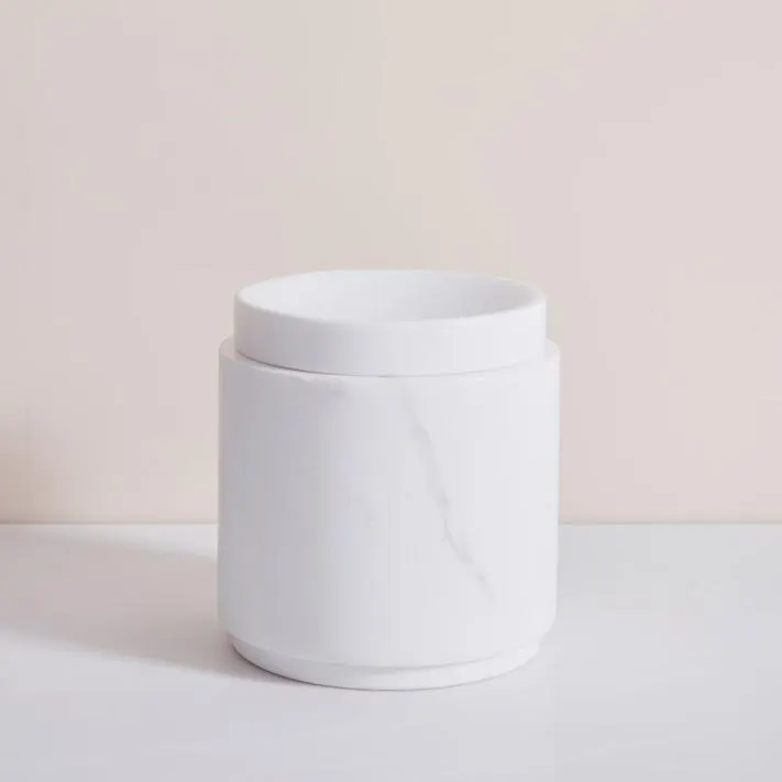 White Marbled Bath Accessories