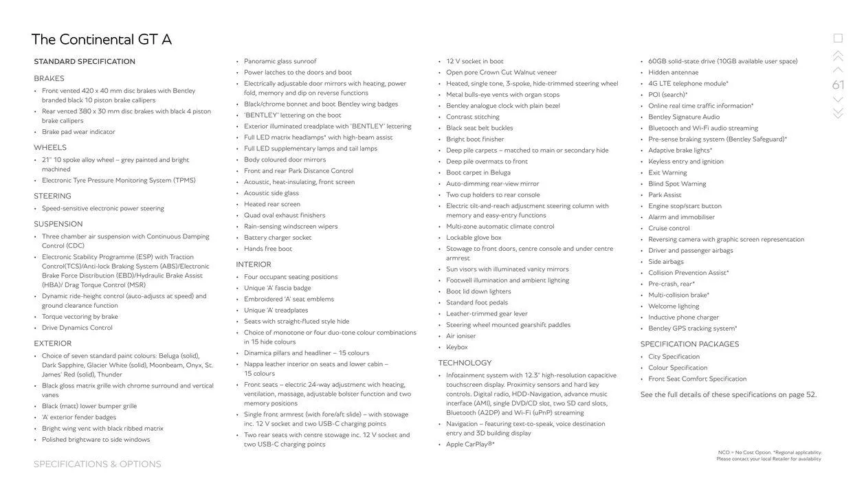 Continental GT Range from 15 March to 15 September 2024 - Offers page 61