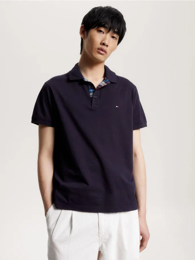 Check Placket Regular Fit Polo
