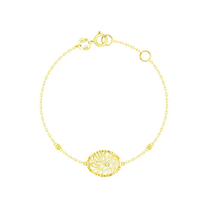 Paradise Light Weight Bracelet In 22K Yellow Gold