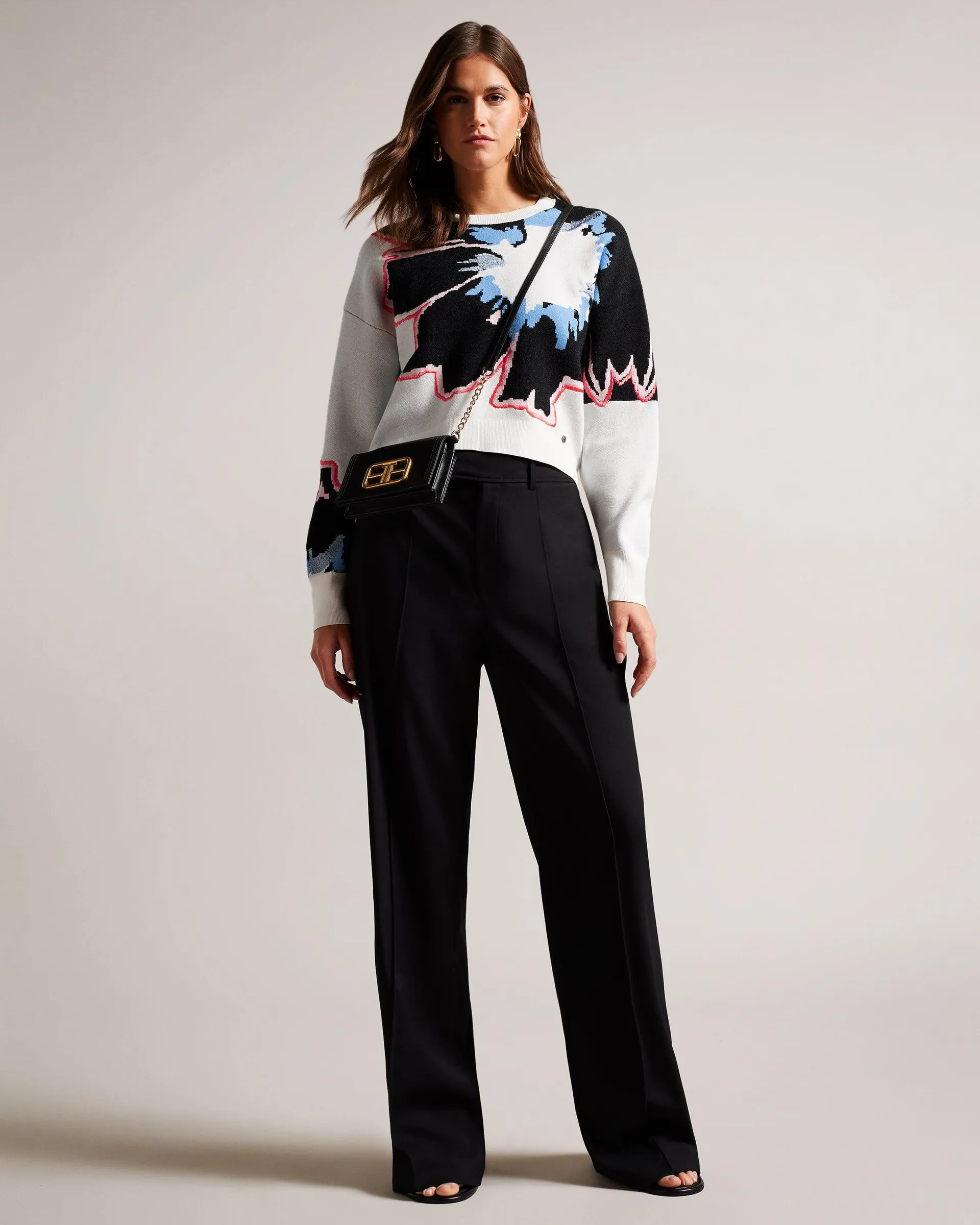 Painted Floral Jacquard Jumper