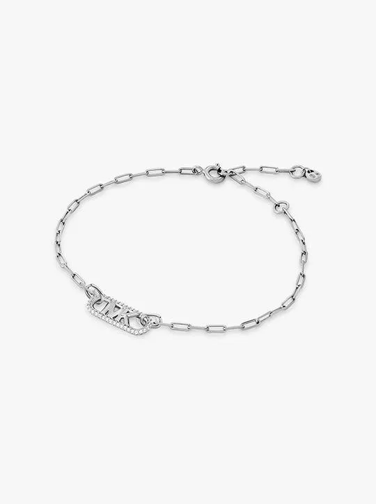 Michael Kors Sterling Silver Pavé Empire Link Chain Bracelet