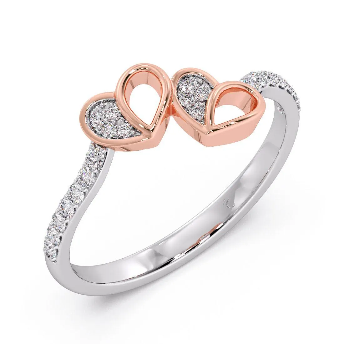 Blushing Hearts V.Day Diamond Ring