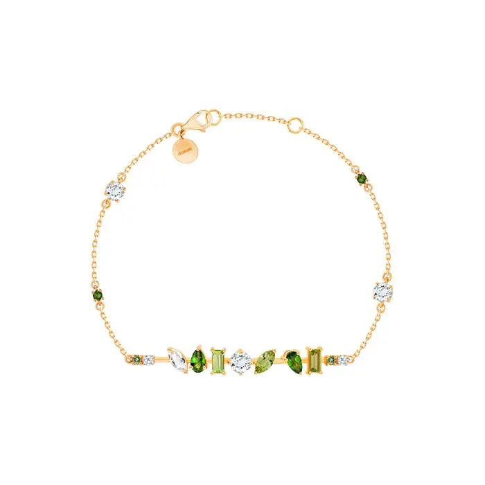 Fireworks Diamond and Precious Gem Bracelet in 18k Rose Gold