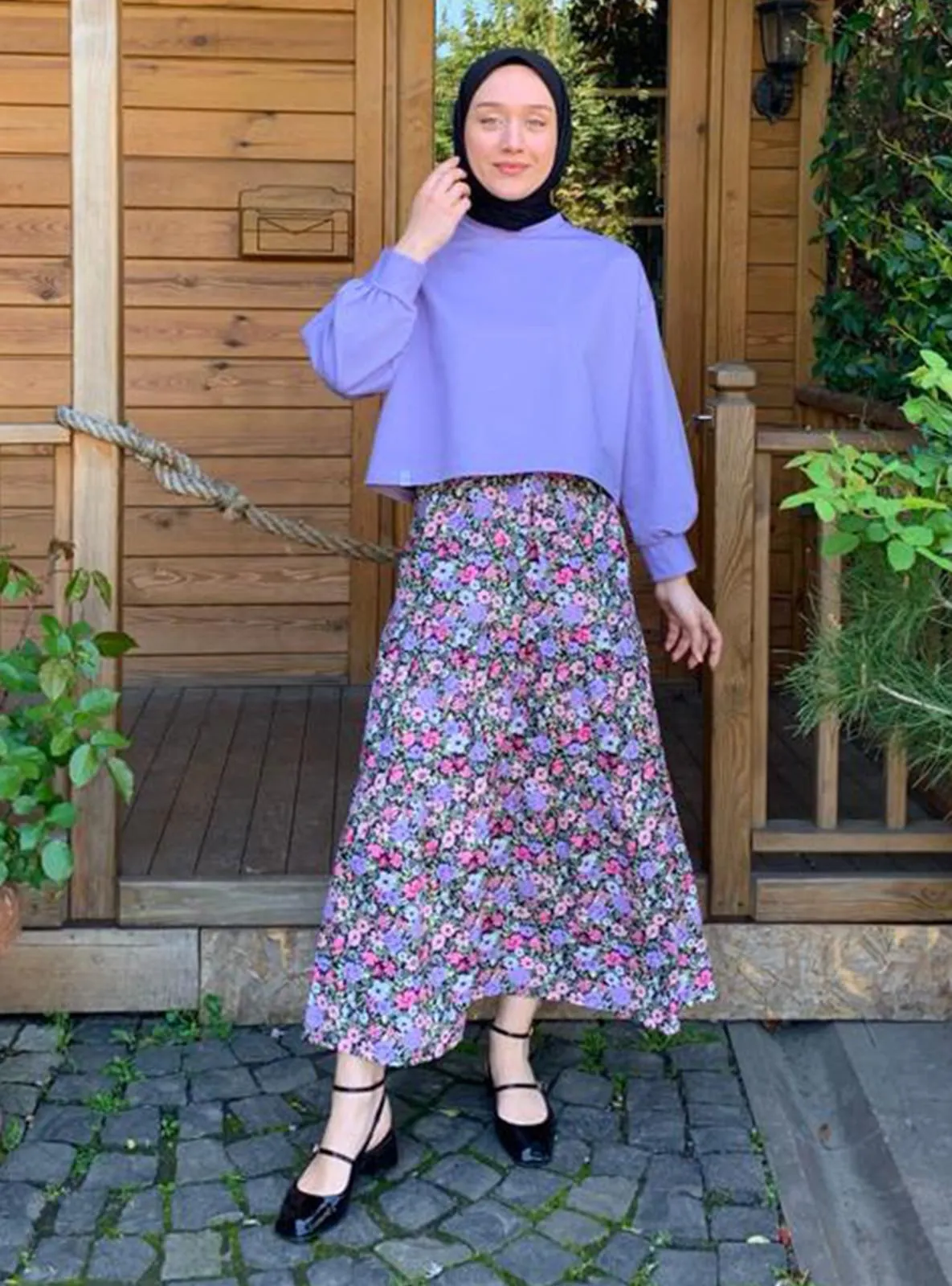 Lilac - Multi - Unlined - Crew neck - Suit