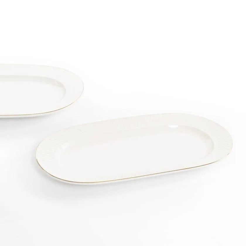 Luce Oval Platter, White - 30.48 cm