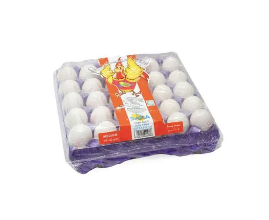 Saha Fresh Medium White Eggs - 30 Pcs
