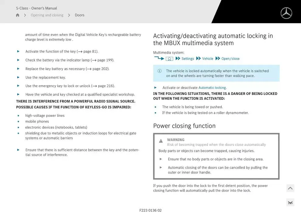 S-Class Saloon Long from 14 January to 30 April 2025 - Offers page 195