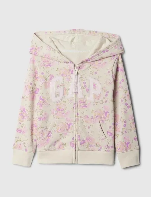 babyGap Logo Print Zip Hoodie