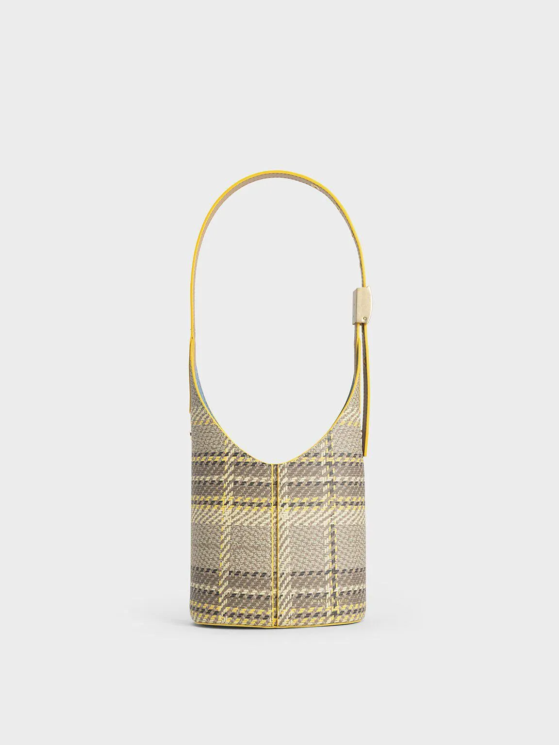 Altea Plaid Bucket Bag - Yellow