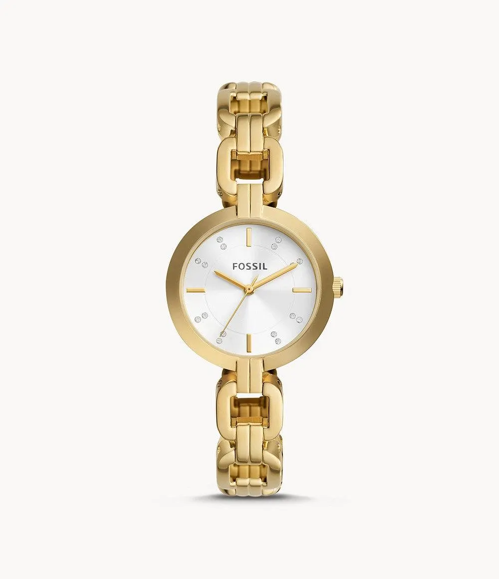 Fossil Kerrigan Three-Hand Gold-Tone Stainless Steel Women's Watch - BQ3852