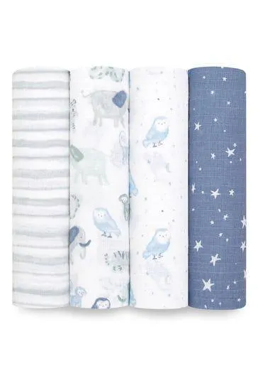 aden + anais Essentials Cotton Muslin Blankets 4 Pack