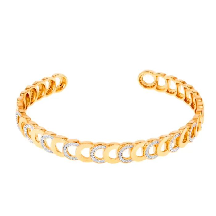Revolve Diamond Bangle set in 18K Rose Gold