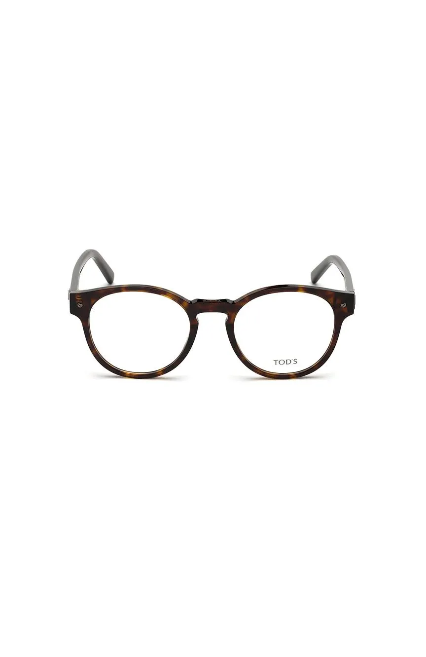 Men Round Dark Havana Optical Frames