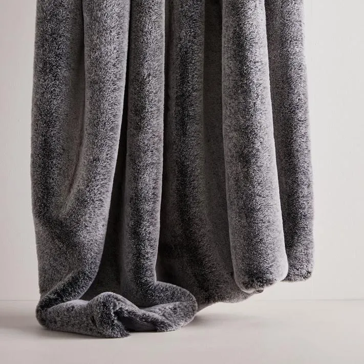 Faux Fur Chinchilla Throw