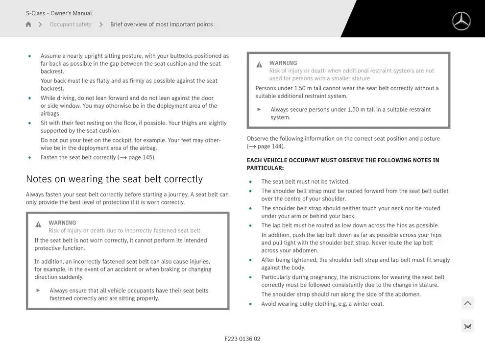 S-Class Saloon Long from 14 January to 30 April 2025 - Offers page 145