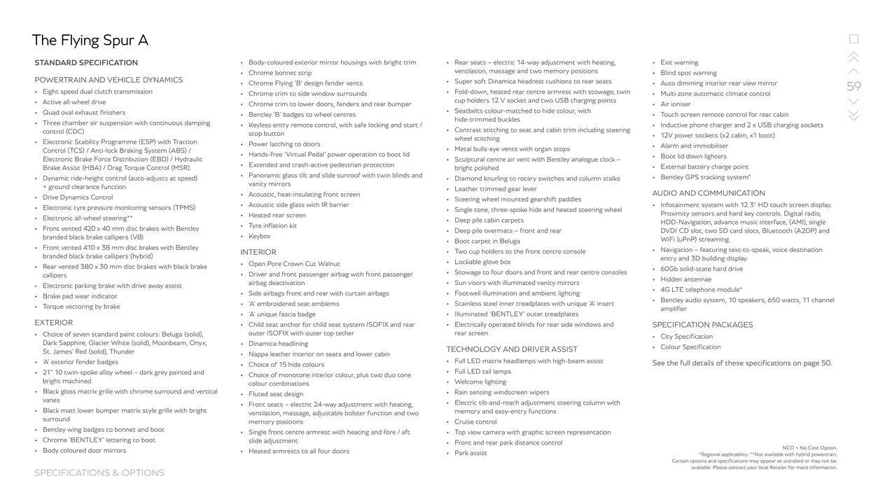 Flying Spur Range from 15 March to 15 September 2024 - Offers page 59